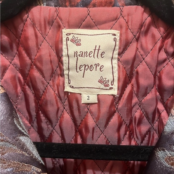 Nanette Lepore Violet Eyes Brocade Jacket Size 2 - Picture 7 of 10